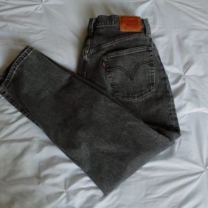 Levi’s 501 Black/ Dark Gray Vintage Wash Mom Jeans
